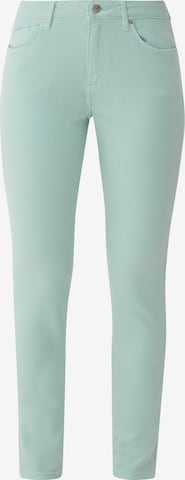 QS Skinny Jeans in Groen: voorkant