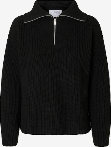 SELECTED Sweater 'Bloomie' in Black: front