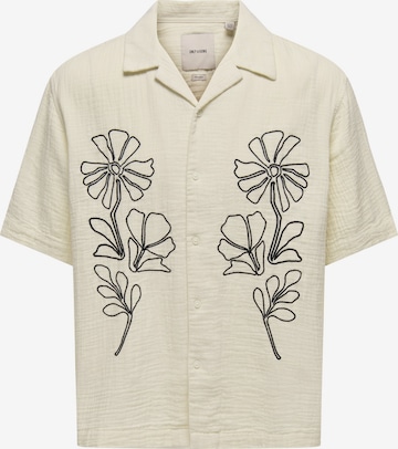 Only & Sons Comfort Fit Paita 'ONSJACKSON' värissä valkoinen: etupuoli