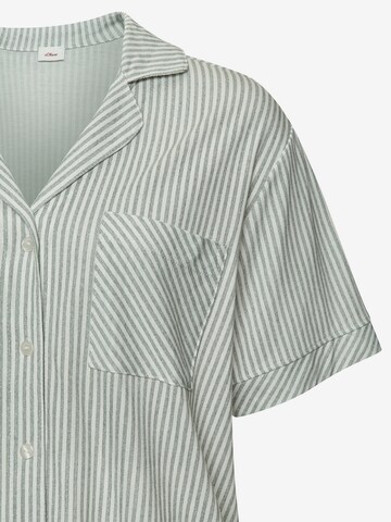 s.Oliver Pajama shirt in Green