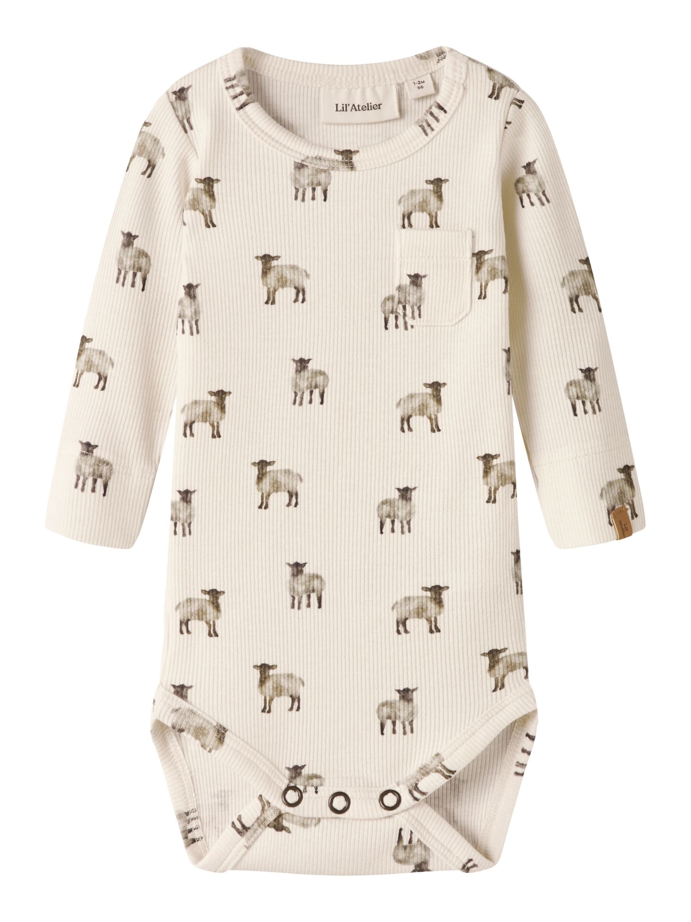 Lil'Atelier Romper/Bodysuit in Beige: front