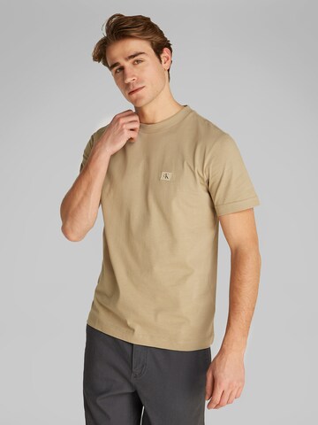 Calvin Klein Jeans Shirt in Brown: front