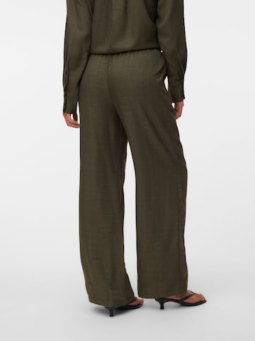 VERO MODA Wide leg Trousers 'VMMelaney' in Green