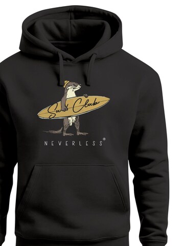 Neverless Sweatshirt 'Surf Club' in Black
