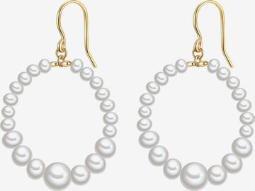 Boucles d'oreilles Valero Pearls en blanc : devant