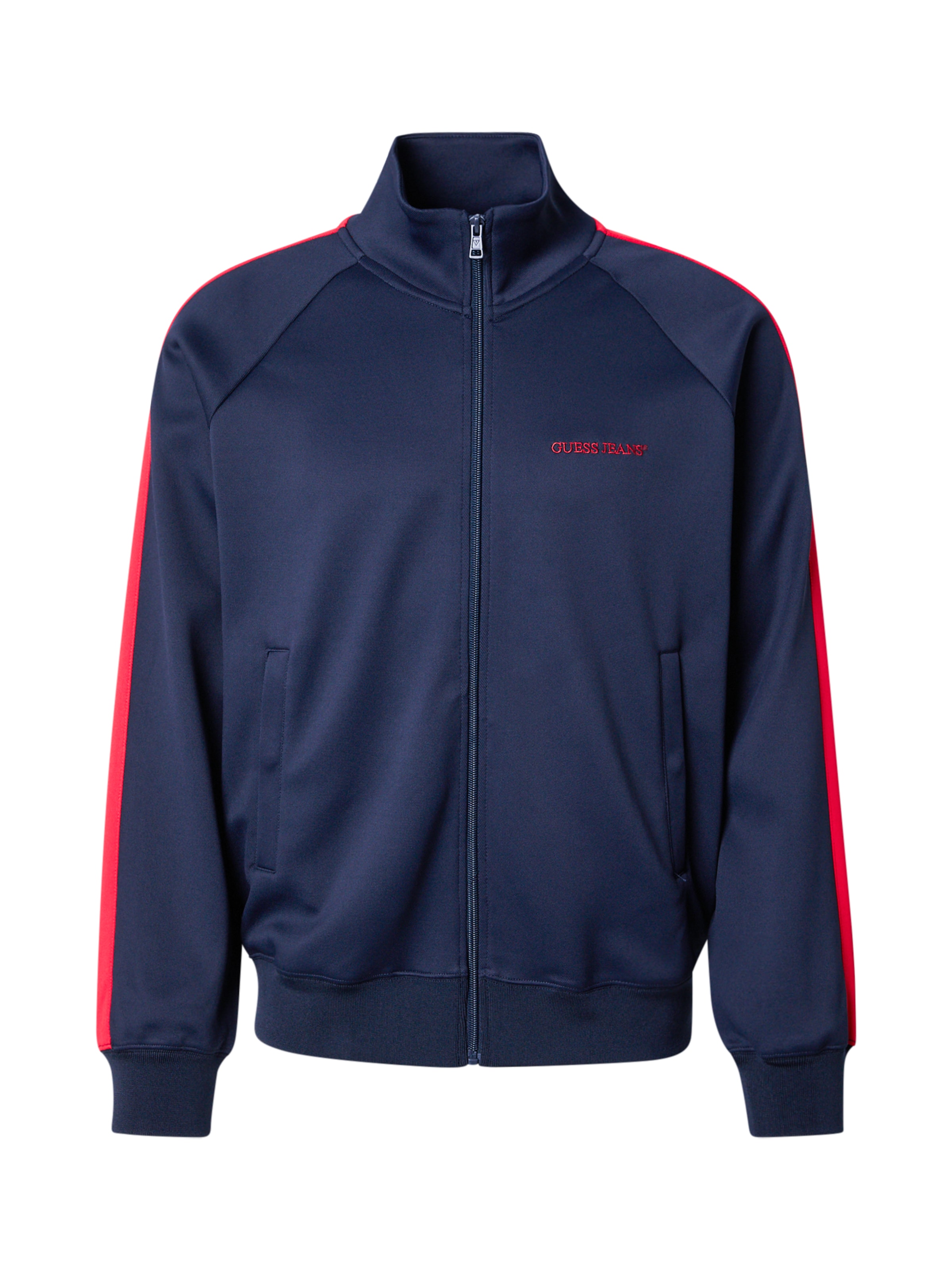 GUESS JEANS Jopa na zadrgo | modra barva: sprednja stran