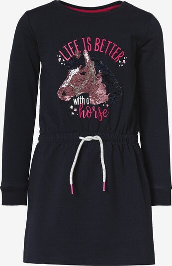 myToys COLLECTION Kleid 'Pferd' in nachtblau / mischfarben, Produktansicht