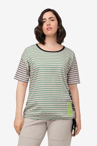 T-shirt Ulla Popken en beige : devant