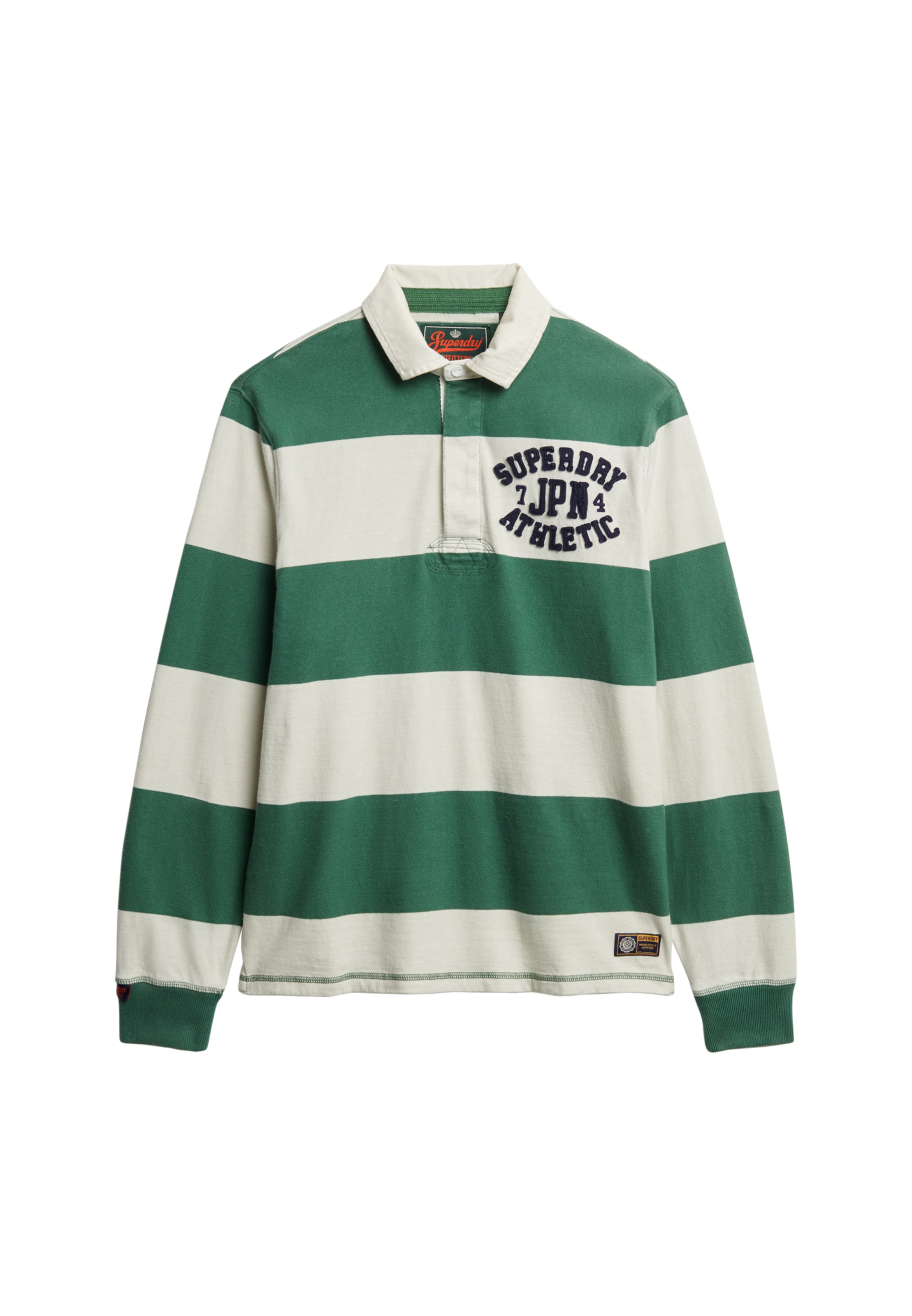 Superdry Shirt 'Athletic' in Groen: voorkant