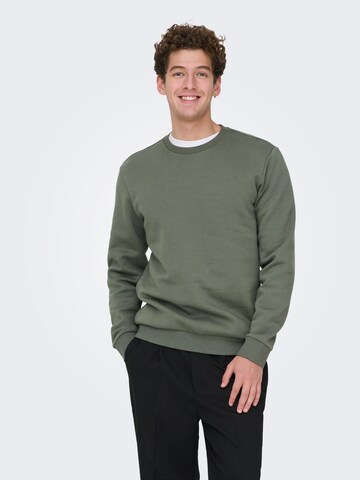 Coupe regular Sweat-shirt 'ONSCeres' Only & Sons en gris : devant