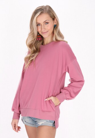 IZIA Sweatshirt in Pink: front
