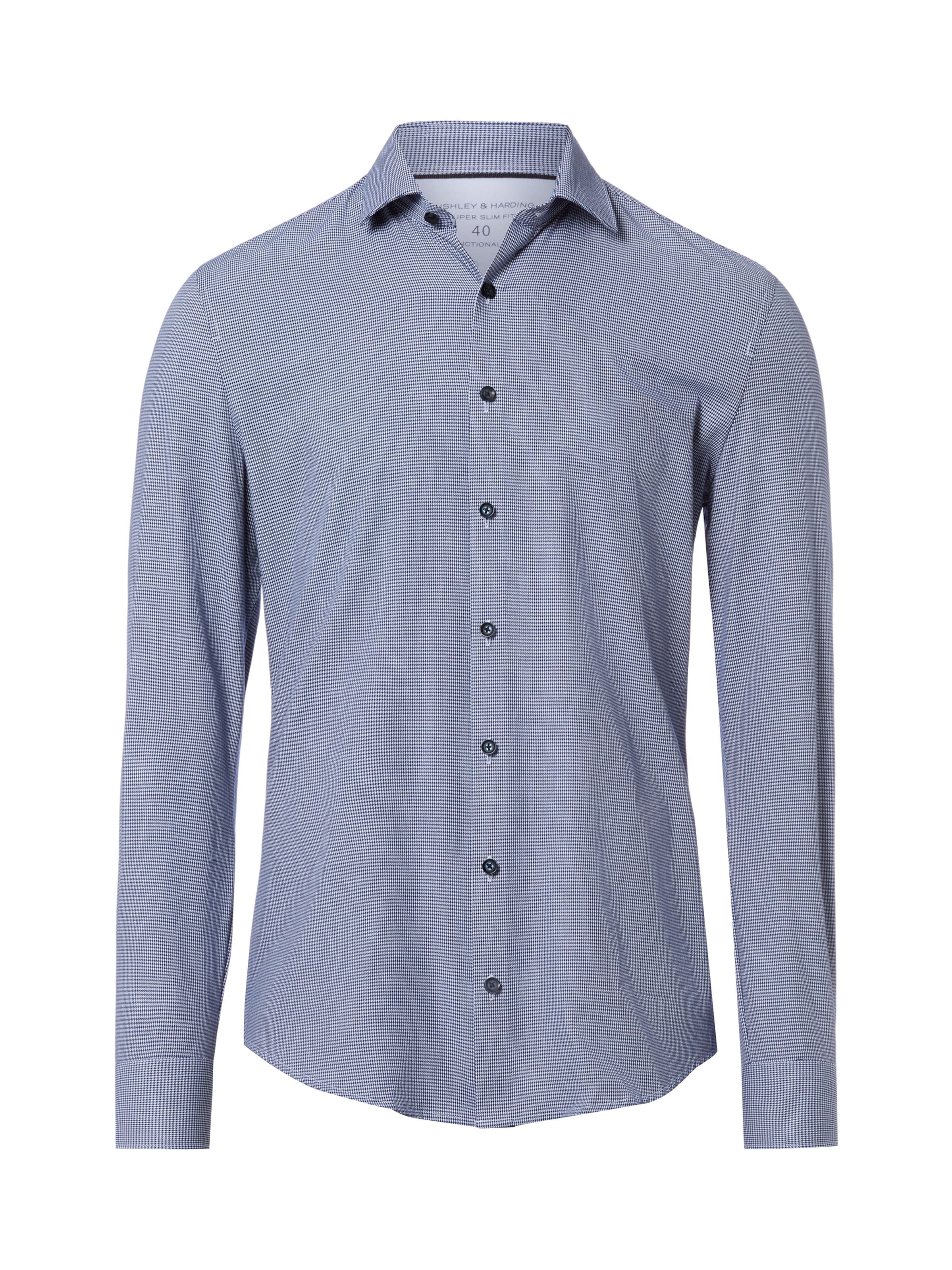 Finshley & Harding Super slim fit Zakelijk overhemd in Blauw: voorkant