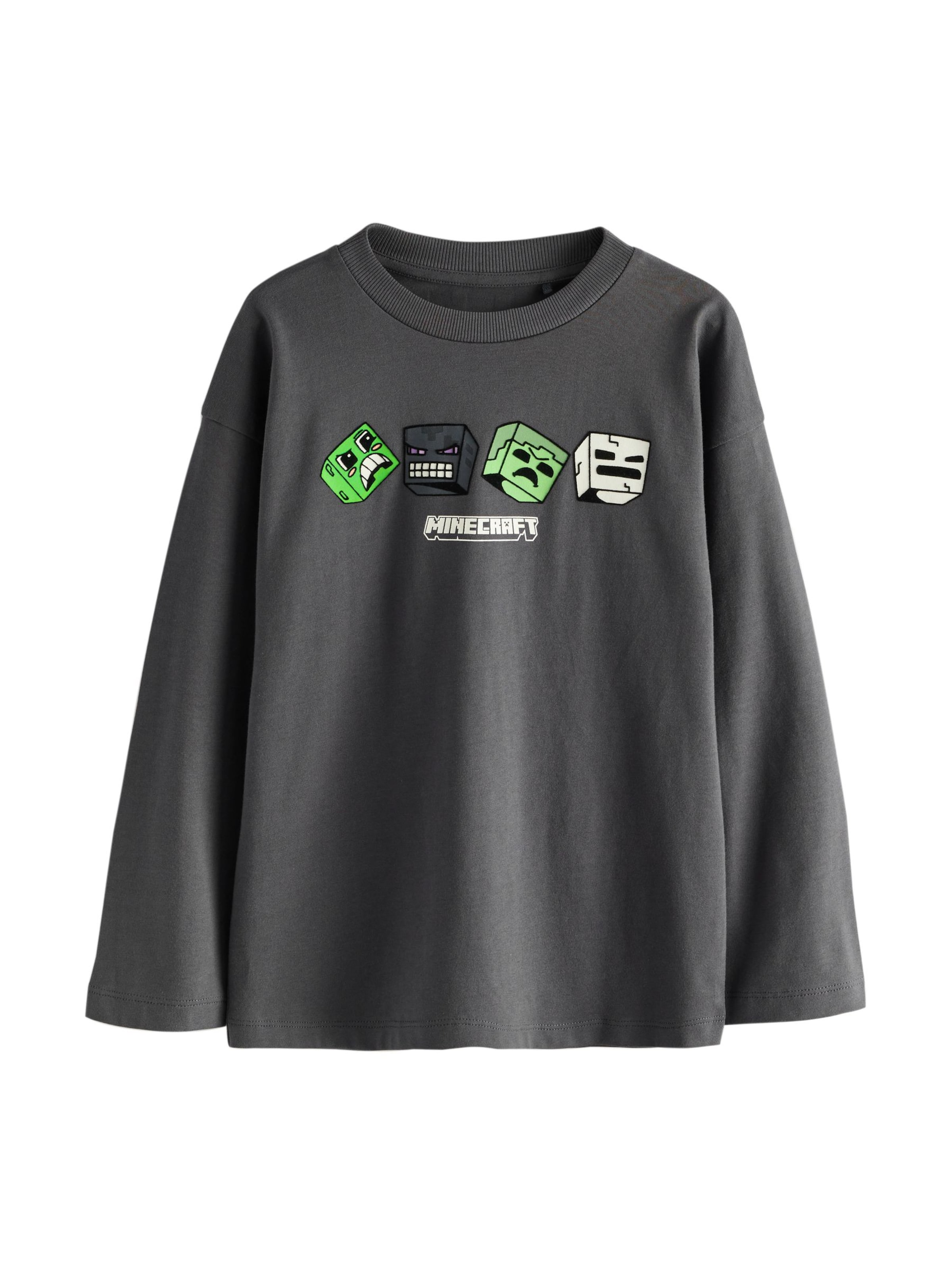 T-Shirt 'Minecraft' Next en gris : devant