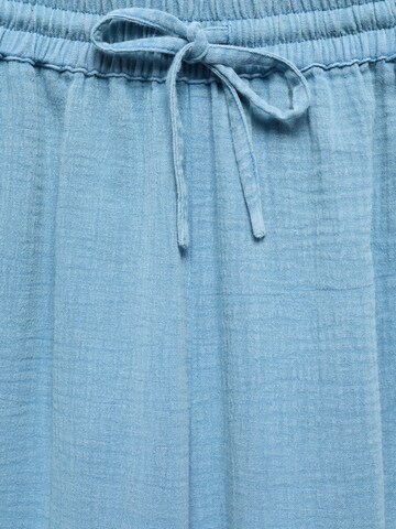 MANGO TEEN Szeroka nogawka Spodnie 'Easy' w kolorze niebieski