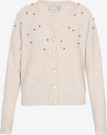 Usha - Cárdigan en beige: frente