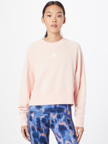 new balance - Sweatshirt de desporto em rosa: frente