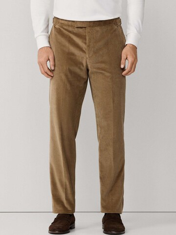 Coupe slim Pantalon chino 'Kensington' Hackett London en beige : devant