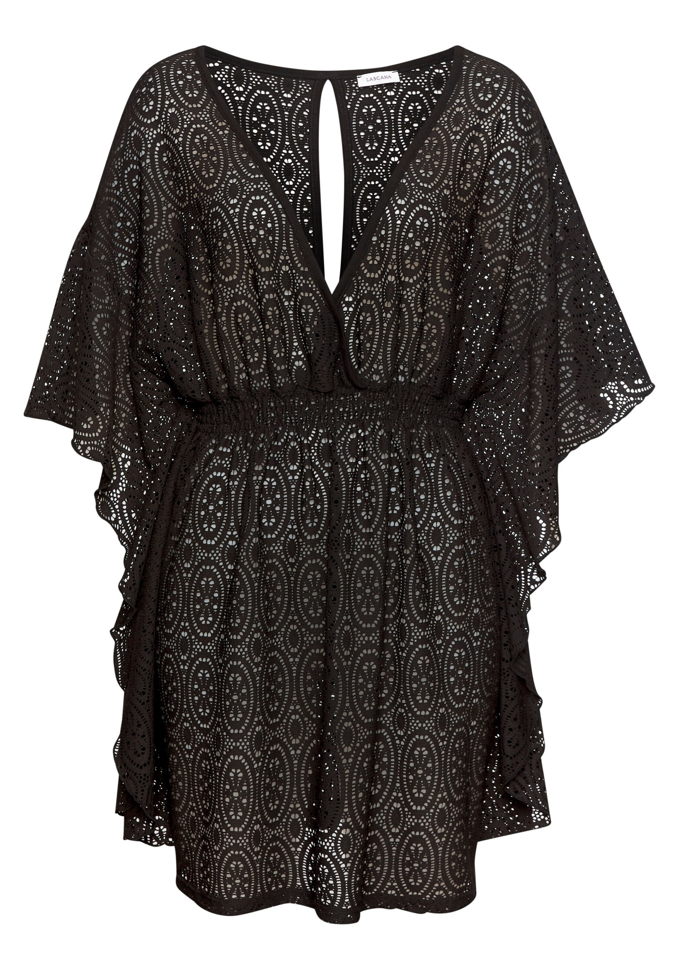 Abito da spiaggia di LASCANA in nero: frontale