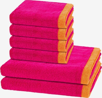 Cawö Towel 'Lifestyle Splash' in Pink: front