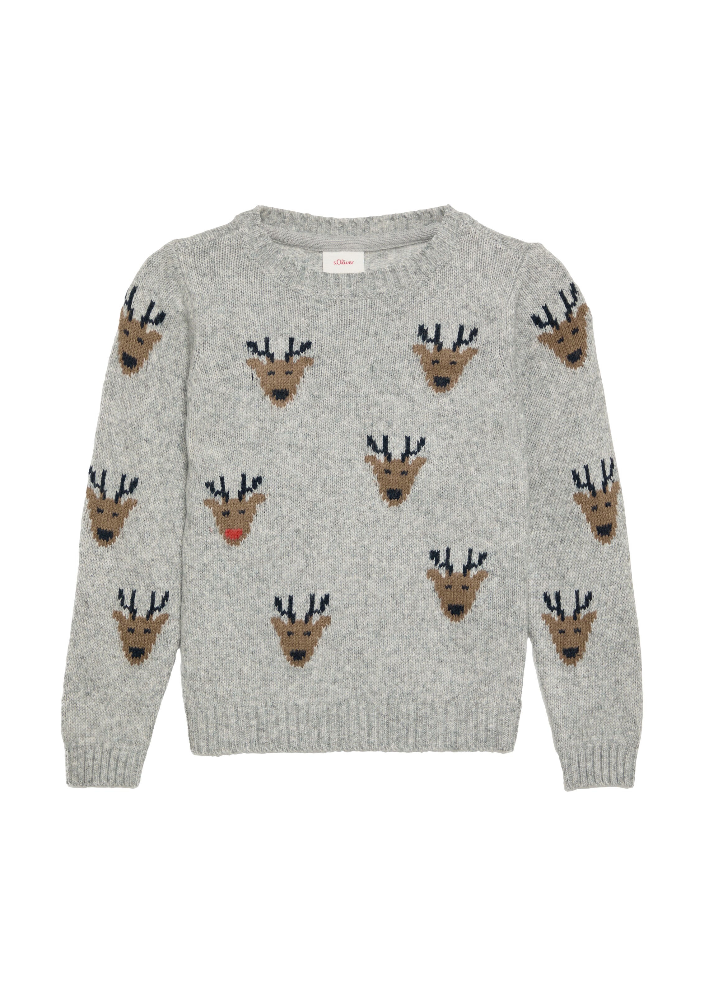 s.Oliver Pullover in Grau: Vorderseite