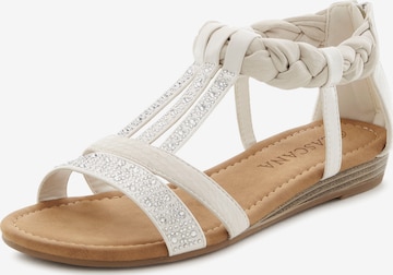 LASCANASandale - bijela boja: prednji dio