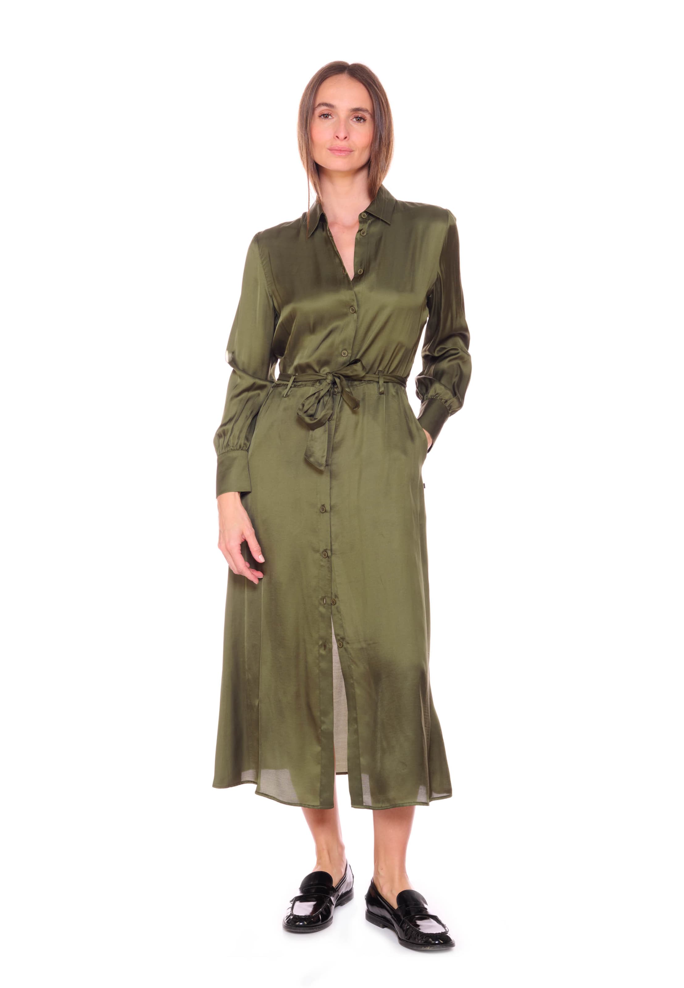 Le Temps Des Cerises Blousejurk 'Sera' in Groen: voorkant