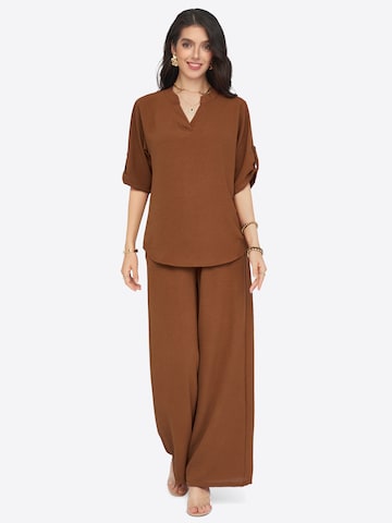 Completo pantalone di Imily Bela in marrone: frontale