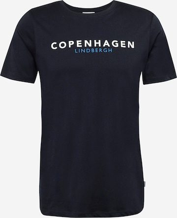 Lindbergh Tričko 'Copenhagen' – modrá: přední strana