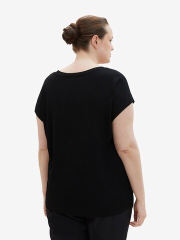 Tom Tailor Women + T-Shirt in Schwarz