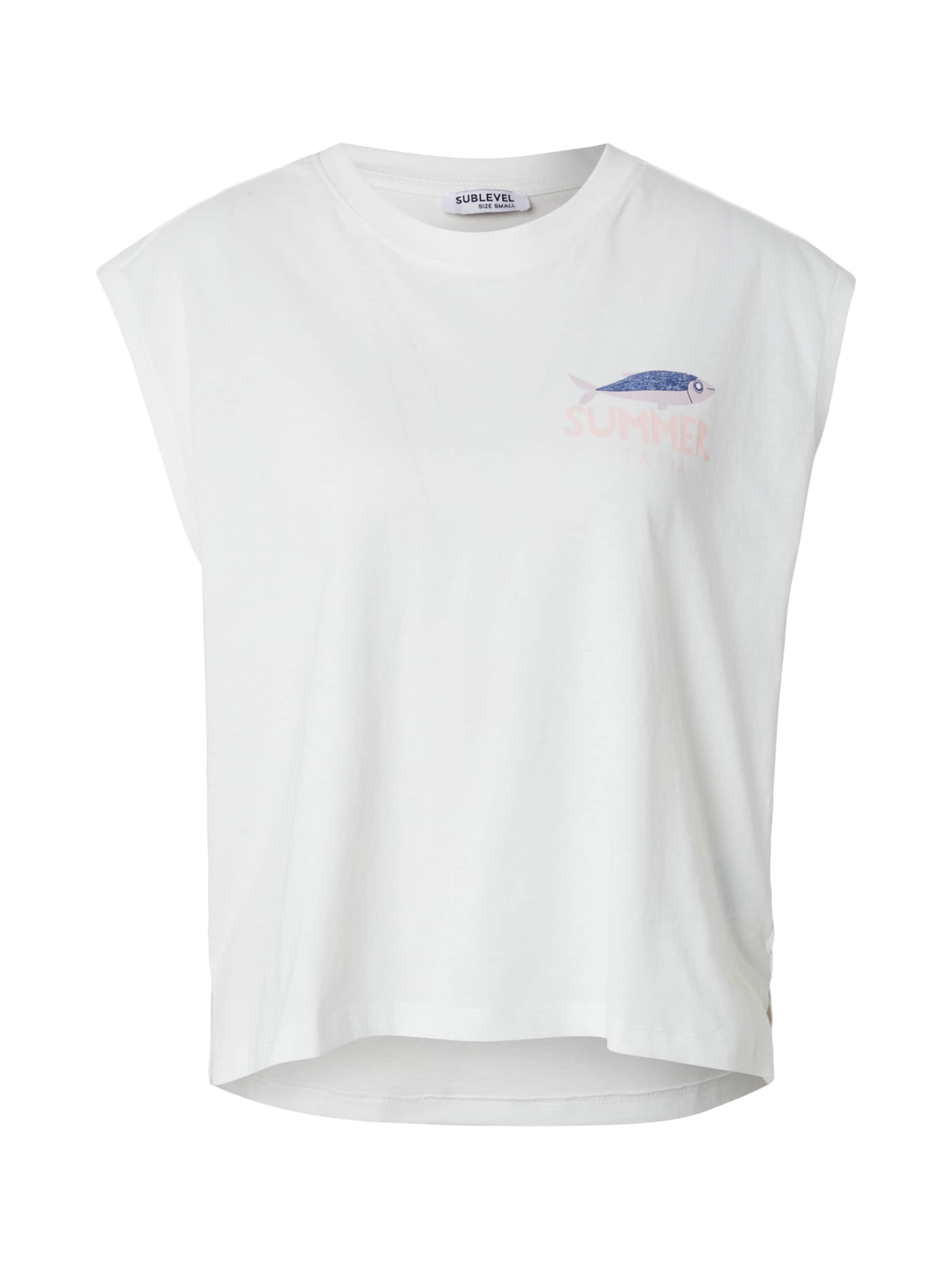 T-shirt Sublevel en blanc : devant