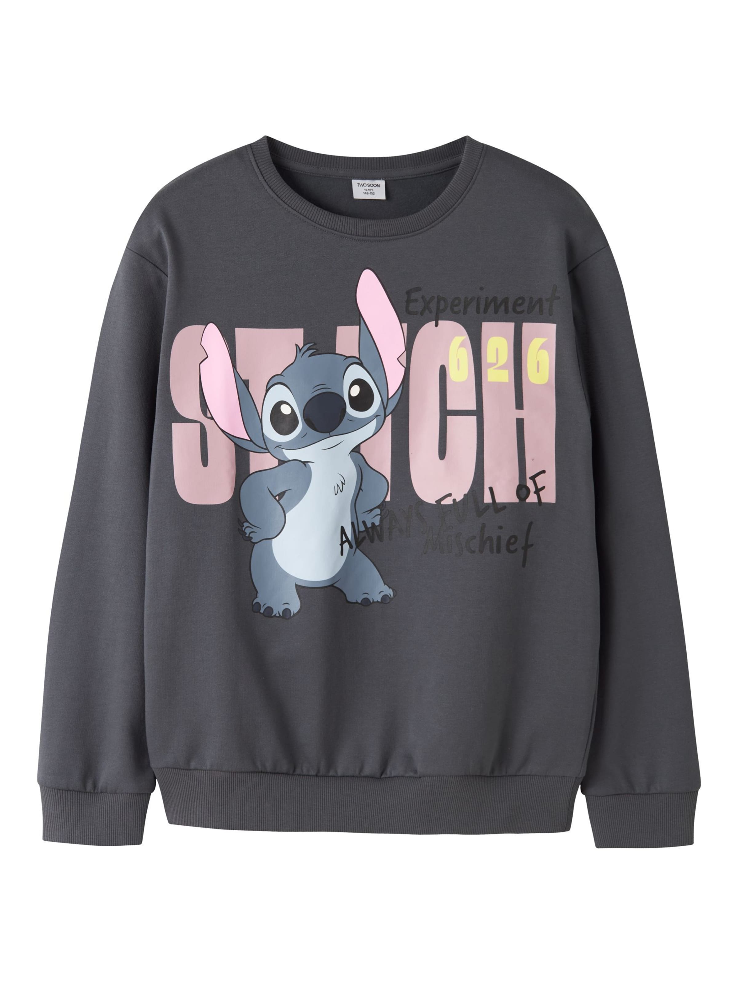 TWO SOON - Sudadera 'Stitch' en gris: frente