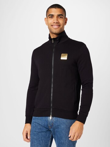 ARMANI EXCHANGE Zip-Up Hoodie in Black: front