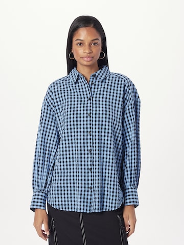 Monki Blouse in Blue: front