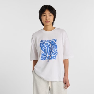 new balance T-Shirt 'Wavey' in Weiß: Vorderseite