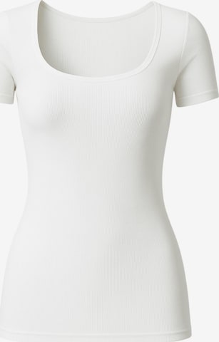 Haut 'SQUAREFORM' fashionshowcase en blanc : devant