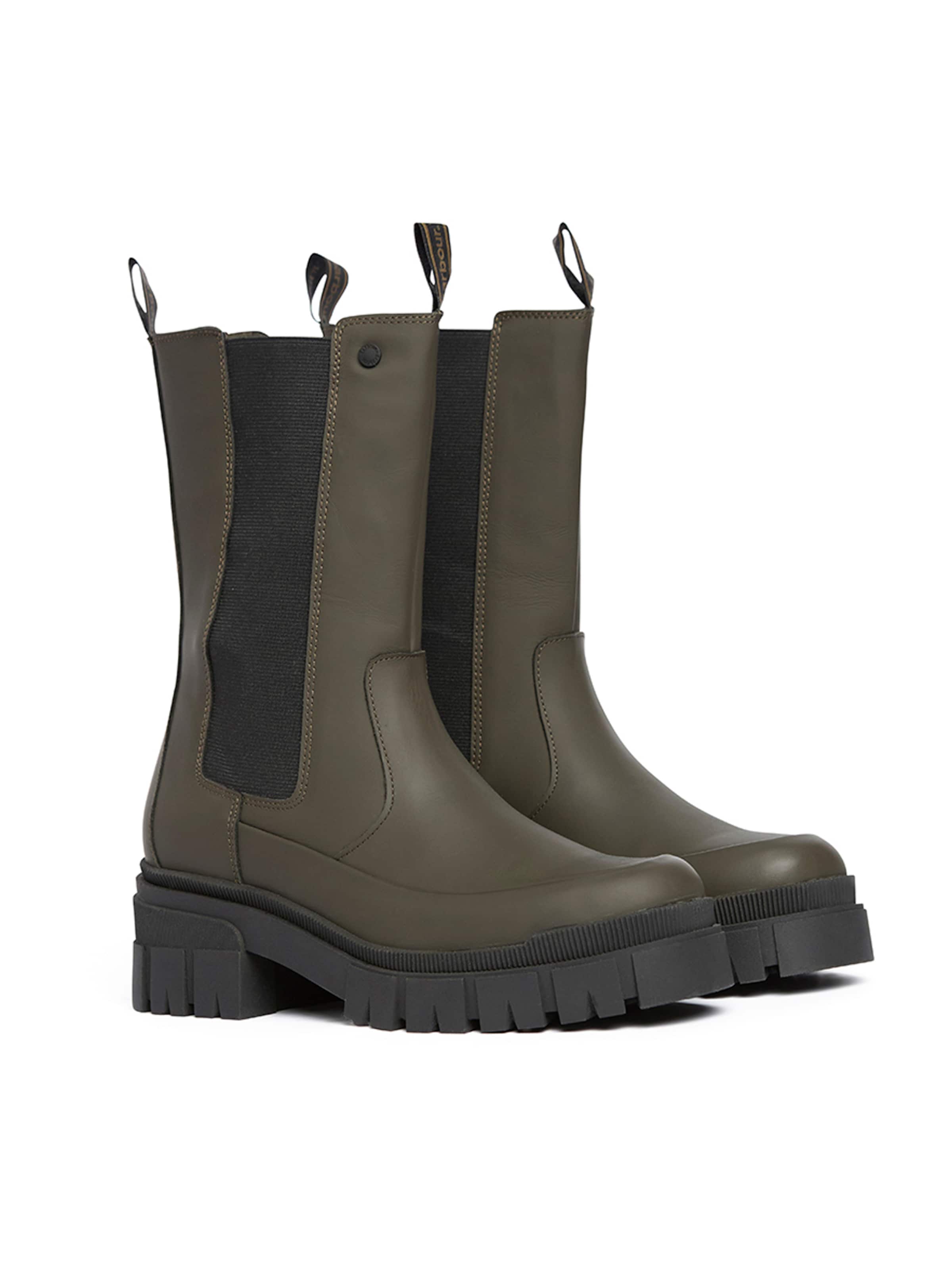 Barbour Botki Chelsea w kolorze zielony: przód