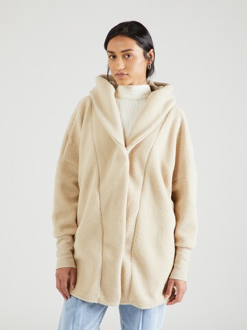 Noisy may Fleece Jacket in Beige: front