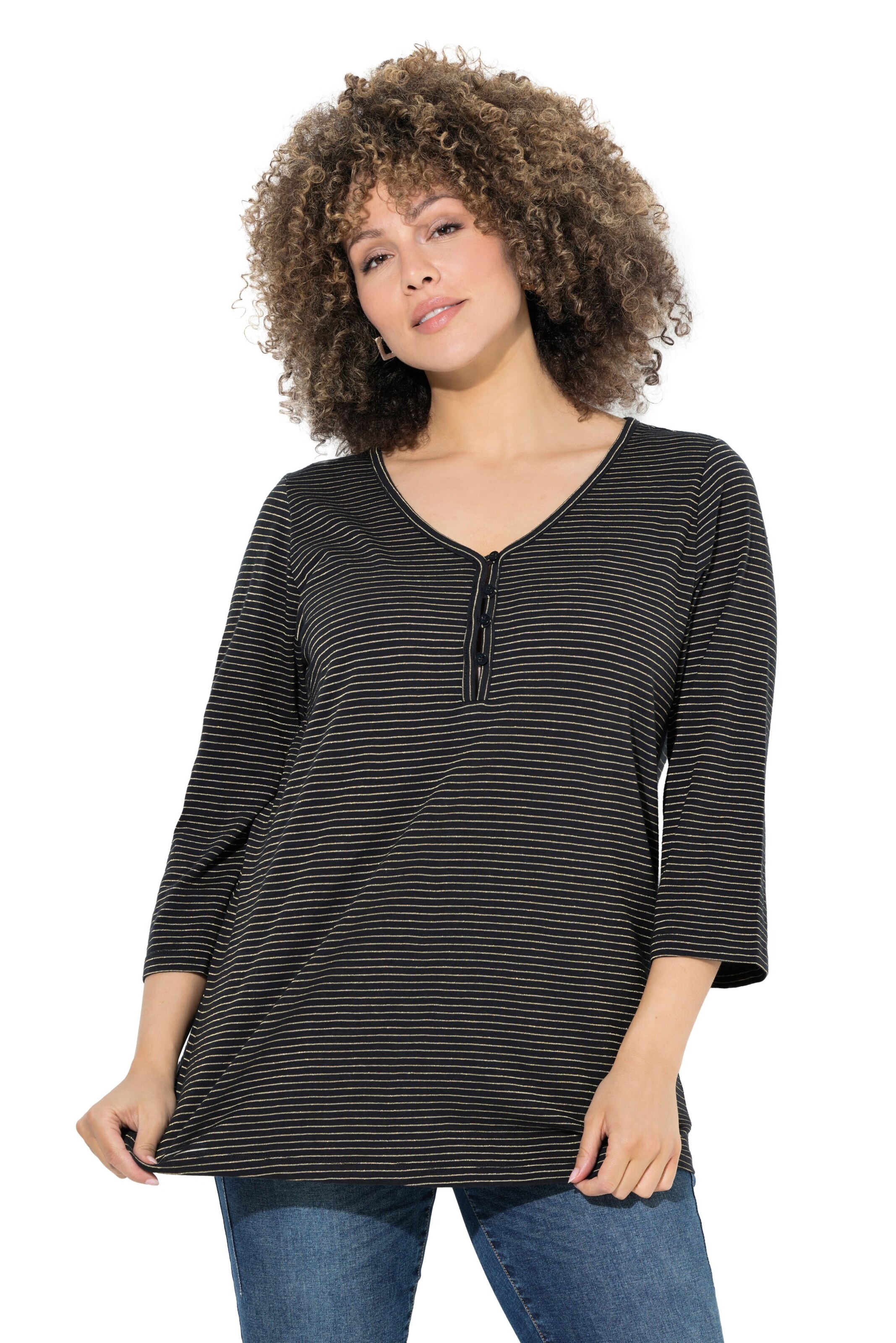 Ulla Popken Shirt in Grijs: voorkant