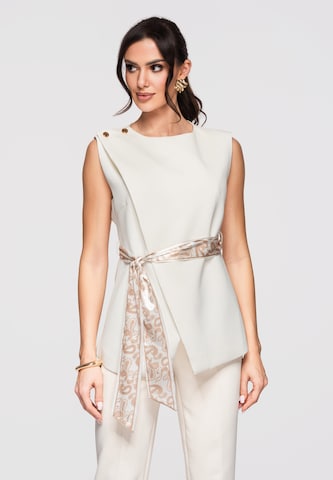 Ombre Blouse in Wit: voorkant