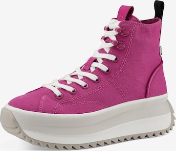 TAMARIS High-Top Sneakers in Pink: front