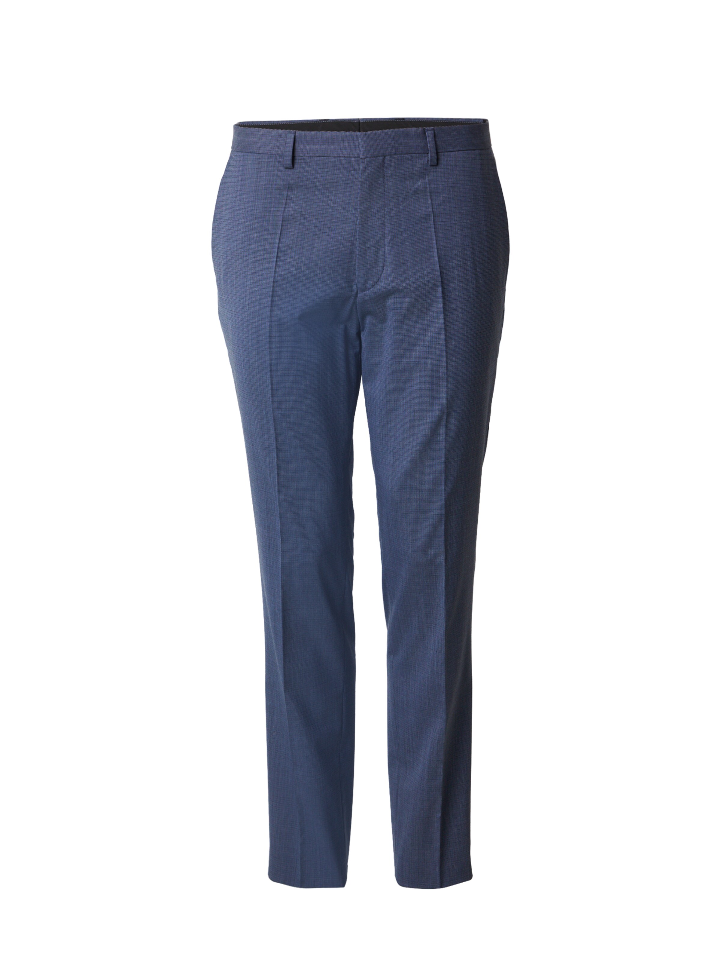 HUGO regular Παντελόνι με τσάκιση 'Hesten' σε μπλε: μπροστά