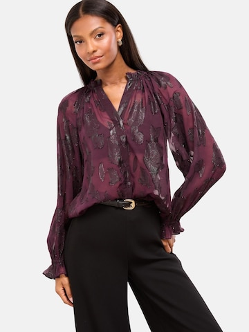 self. Blouse in Lila: voorkant