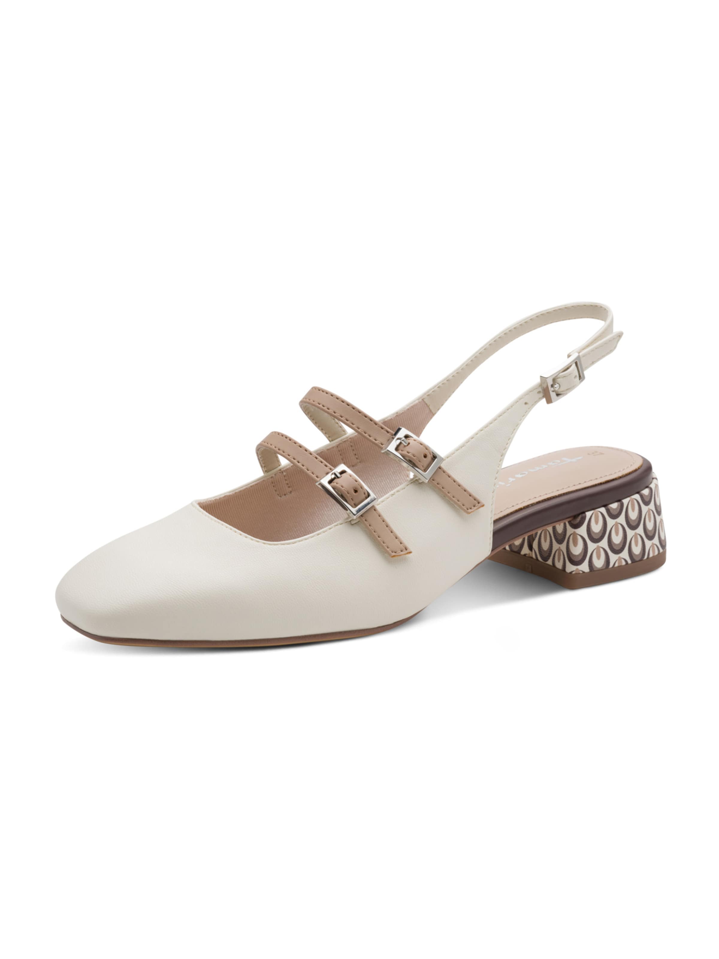 Escarpins à bride arrière Tamaris en blanc : devant