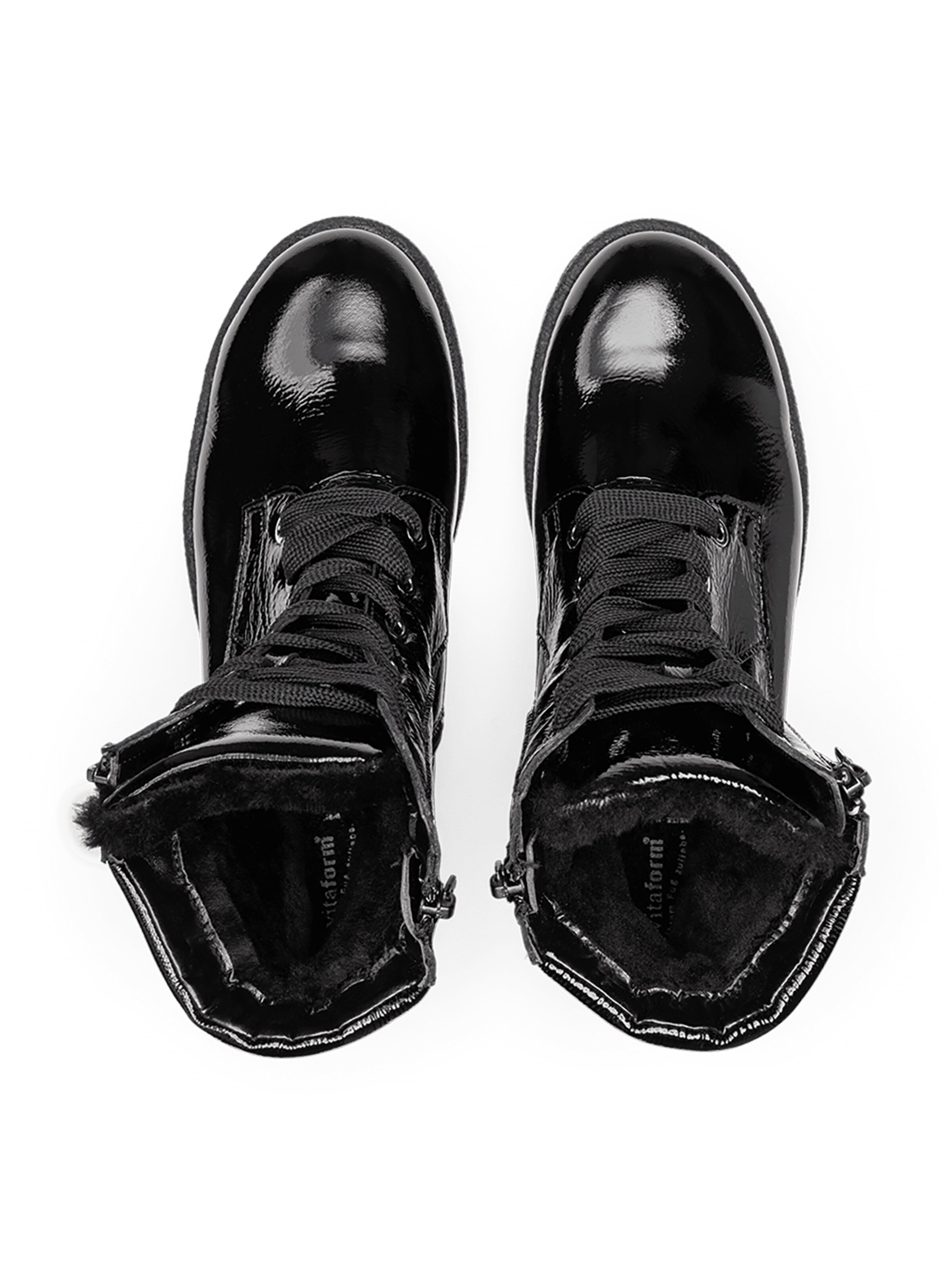 VITAFORM Schnürstiefelette in Schwarz