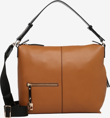 L.CREDI Shoulder Bag 'Jakoba' in Brown: front