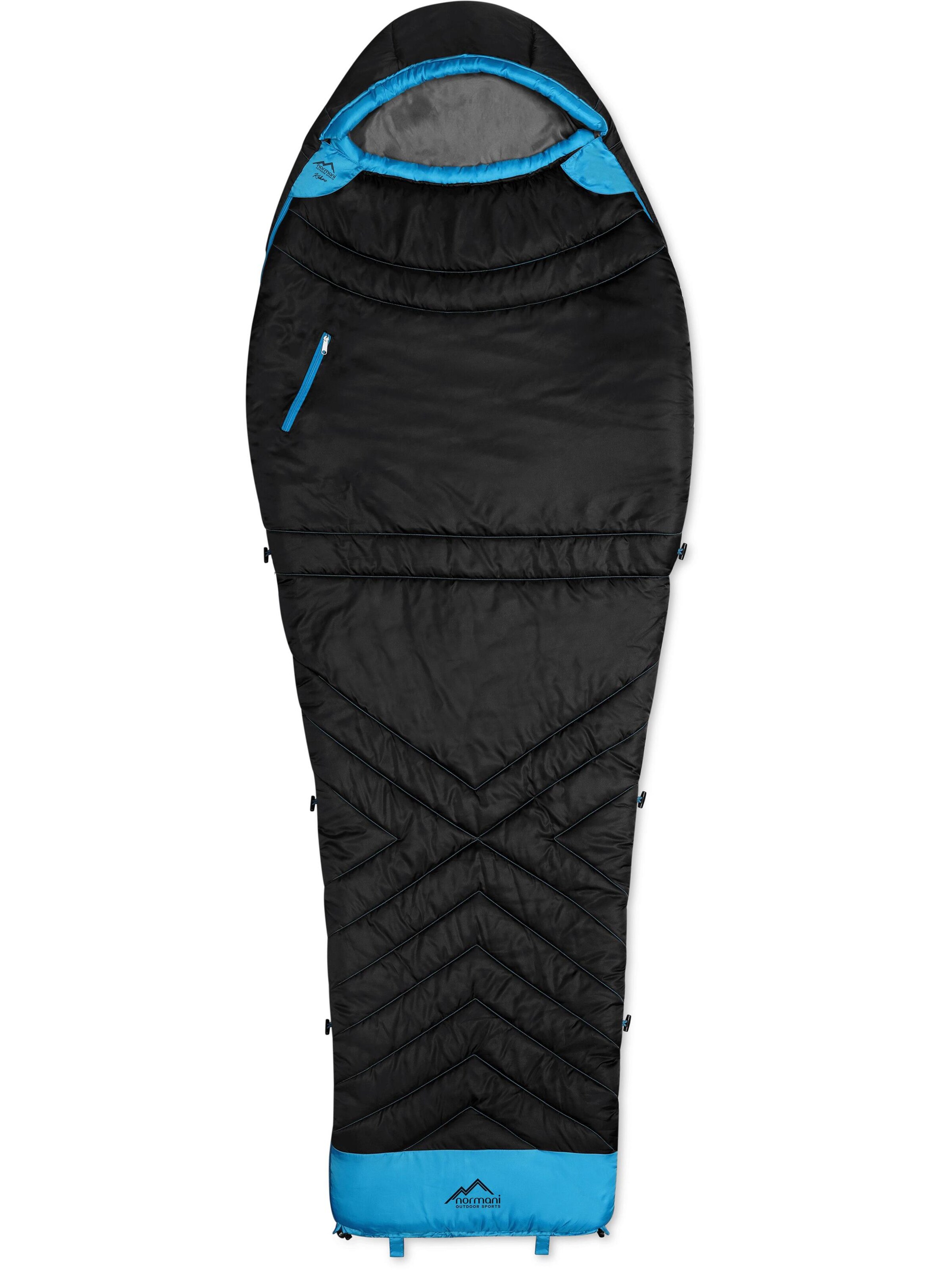 normani Schlafsack 'Kehno' in Schwarz: Vorderseite