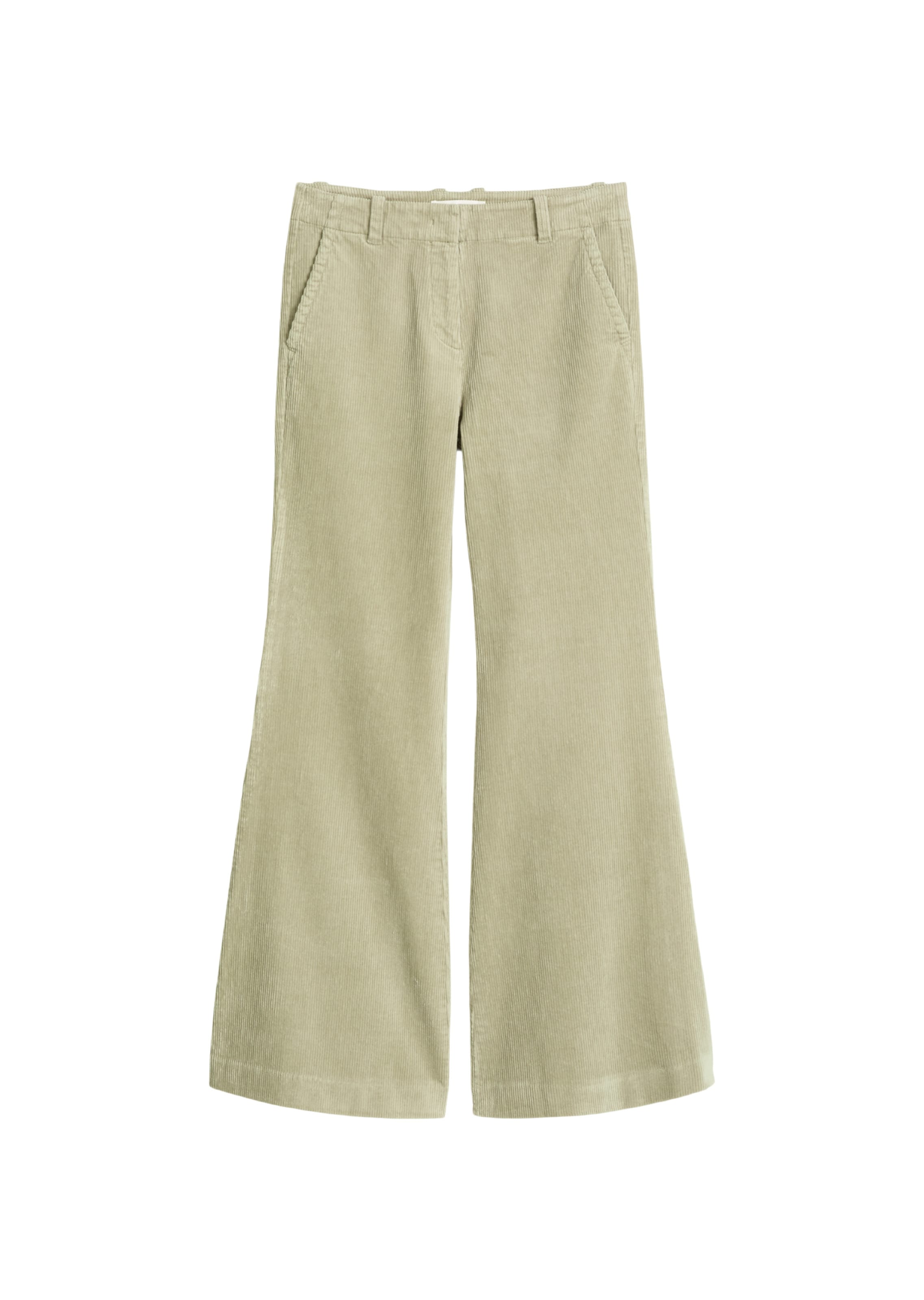 Marc O'Polo Flared Broek in Groen: voorkant