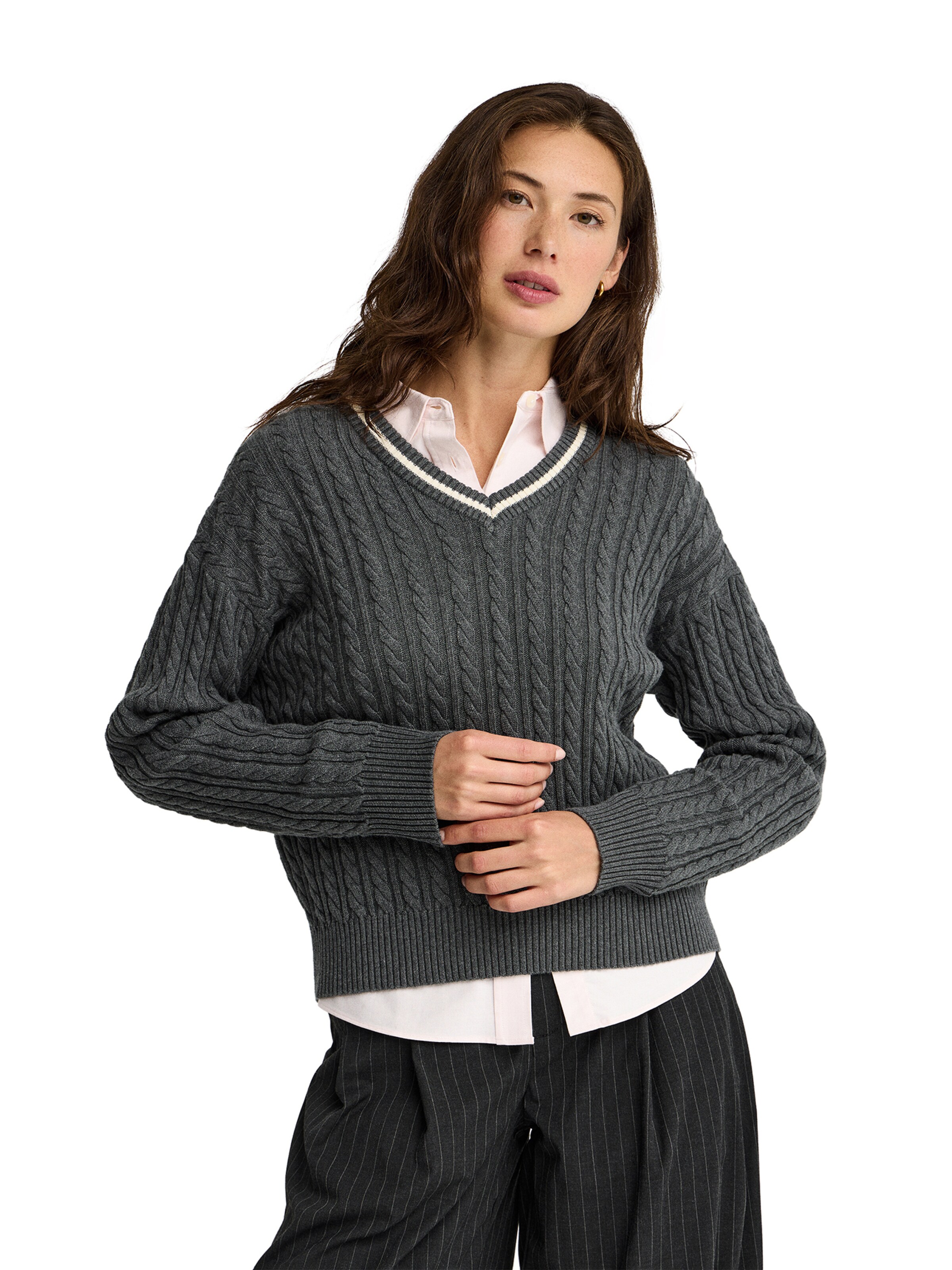 Polo Club Pullover in Grau: Vorderseite