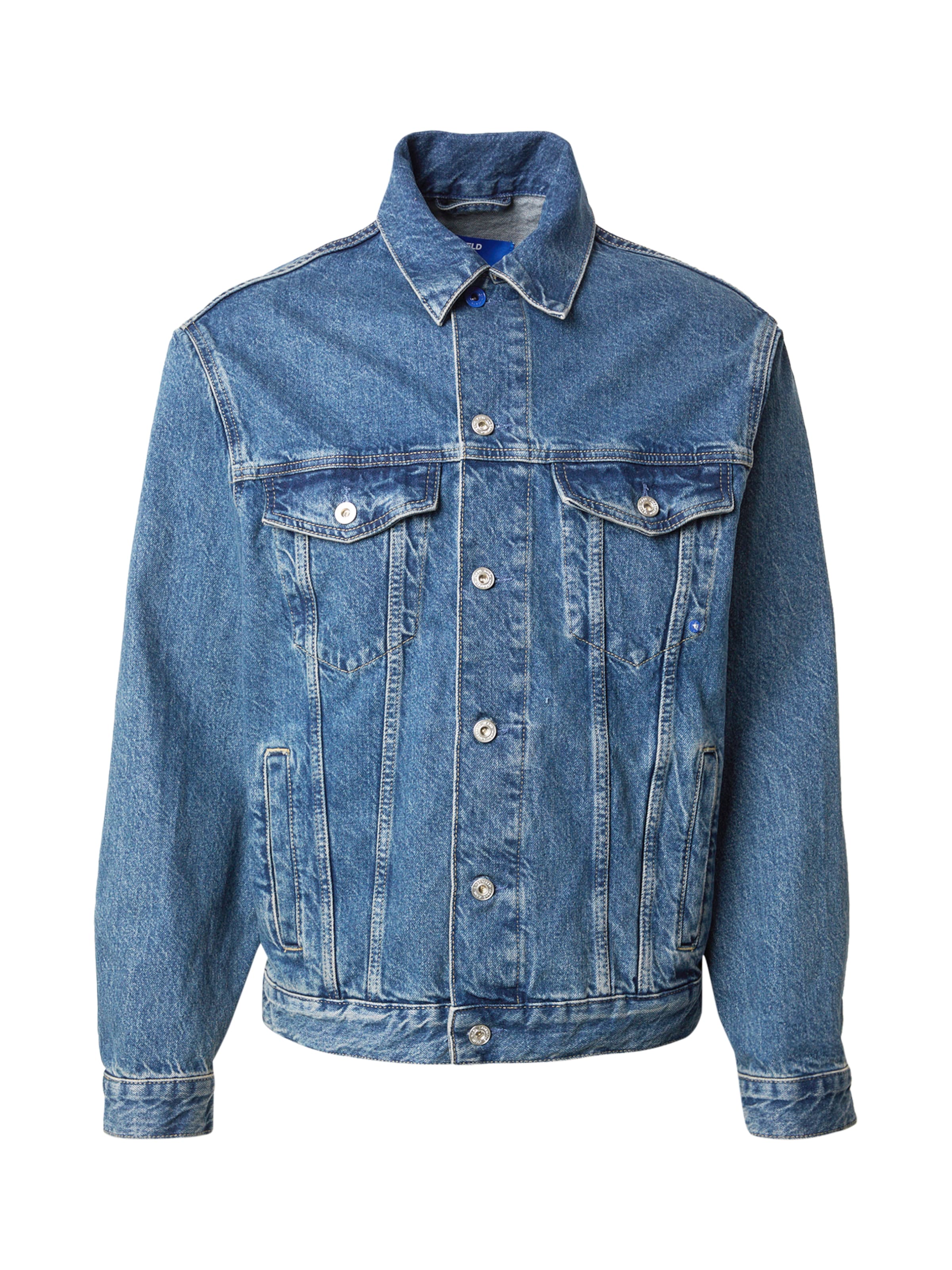 Geacă de primăvară-toamnă de la KARL LAGERFELD JEANS pe albastru: față