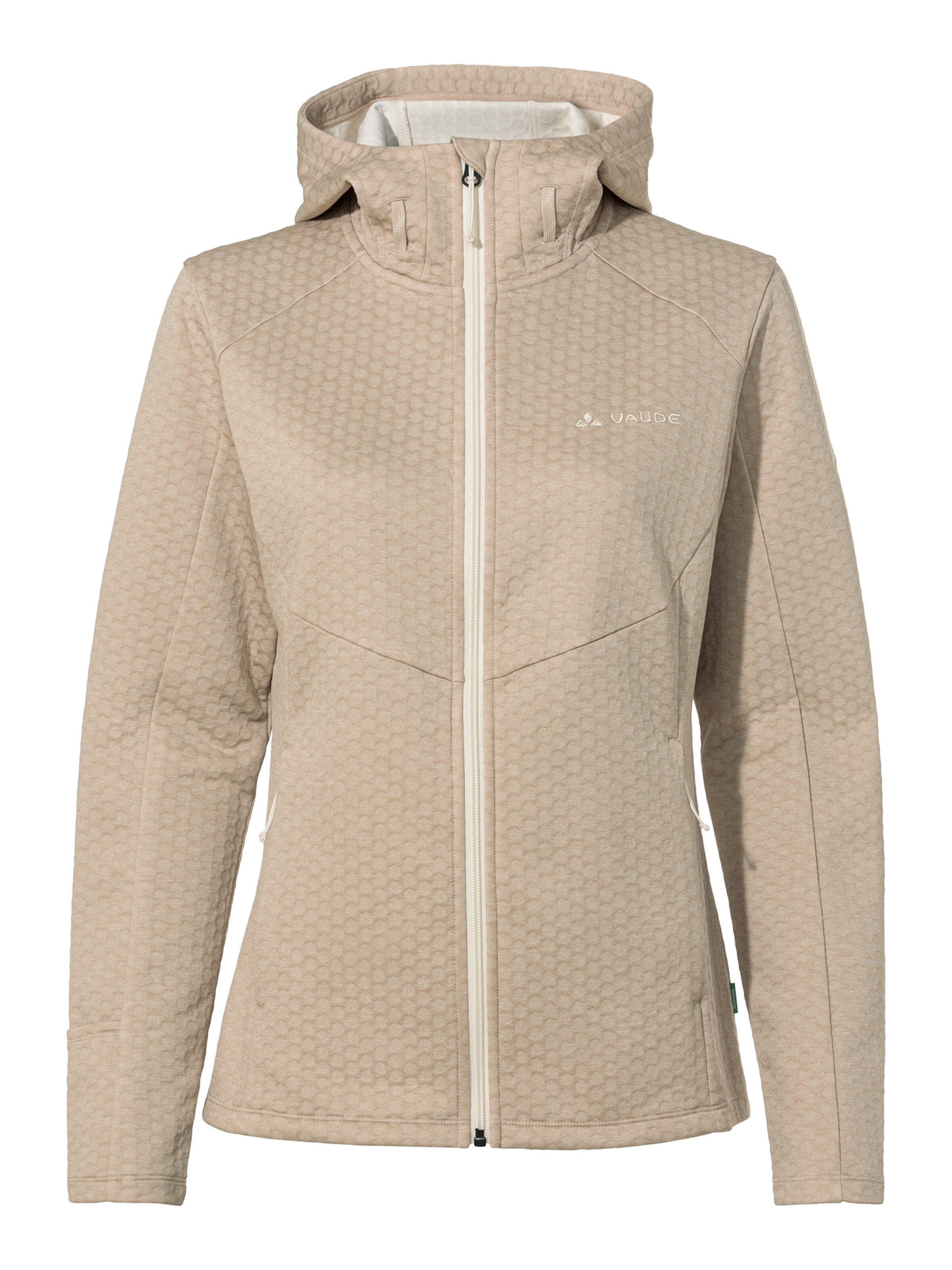 VAUDE Sports sweat jacket 'Skomer' in Beige: front